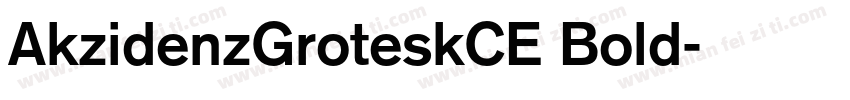 AkzidenzGroteskCE Bold字体转换